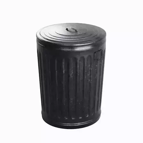 Steel Trash Can 05