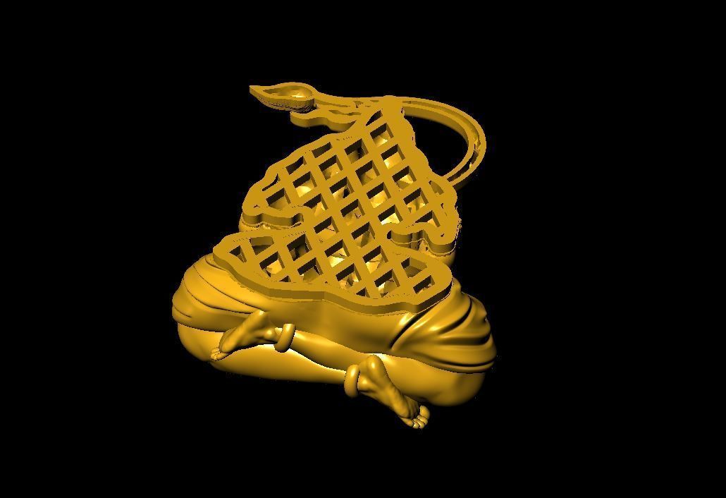 Hanuman pendant 3D print model_8