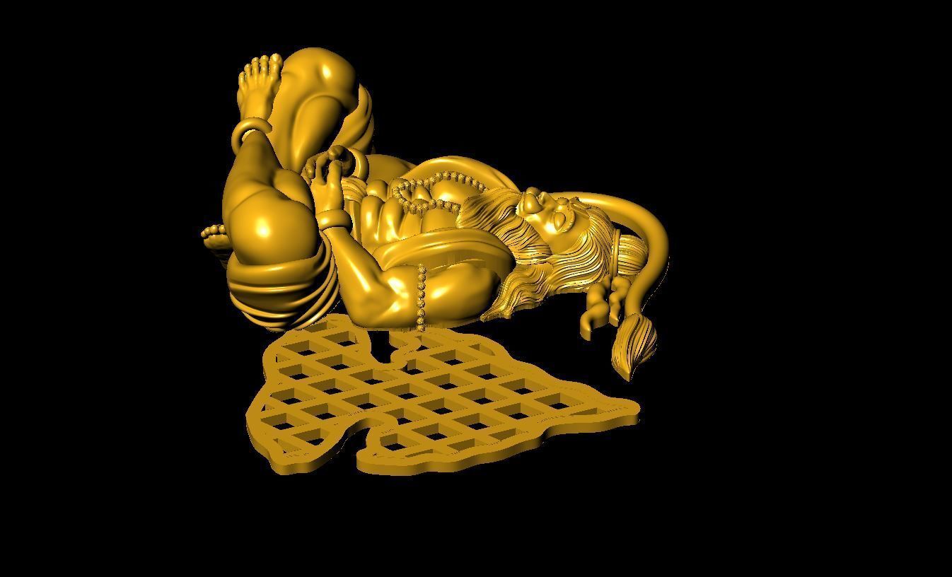 Hanuman pendant 3D print model_10
