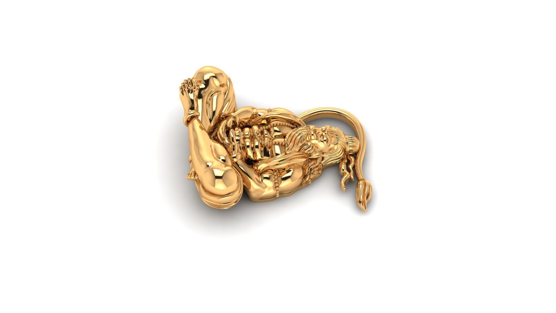 Hanuman pendant 3D print model_5