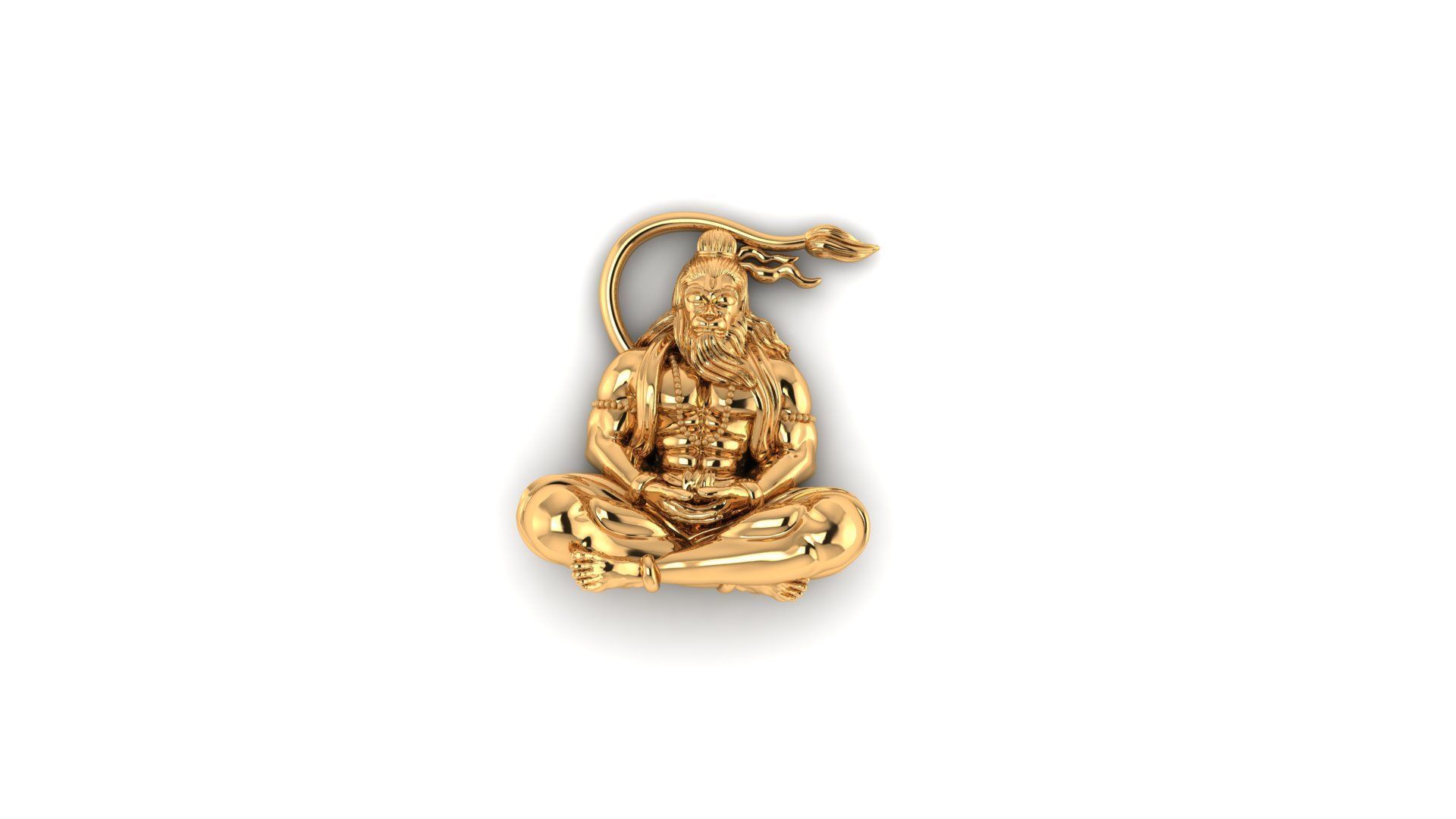 Hanuman pendant 3D print model_4