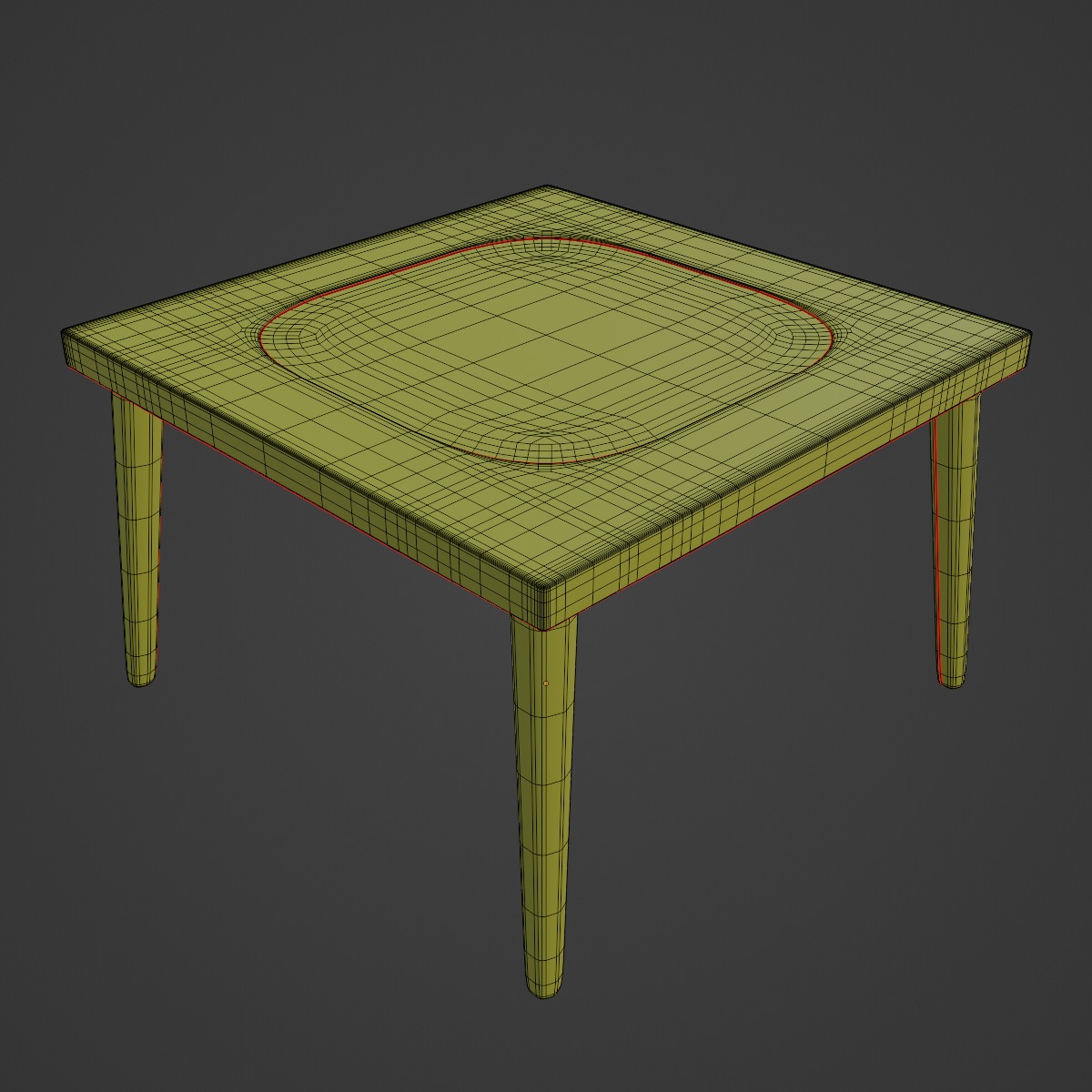 Plastic Table 03 3D model_7