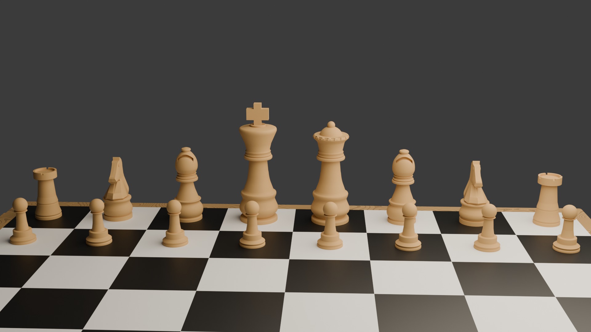 Full Chess Board 3D model_2
