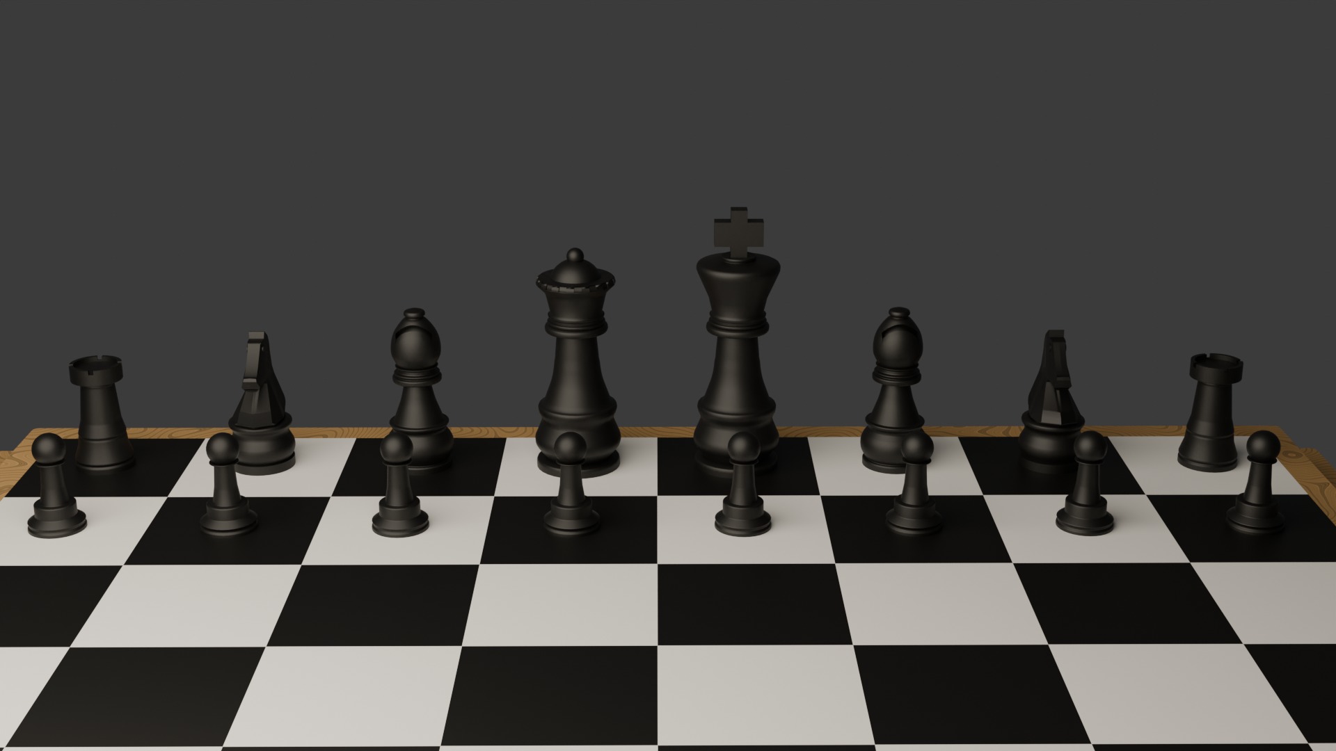 Full Chess Board 3D model_4