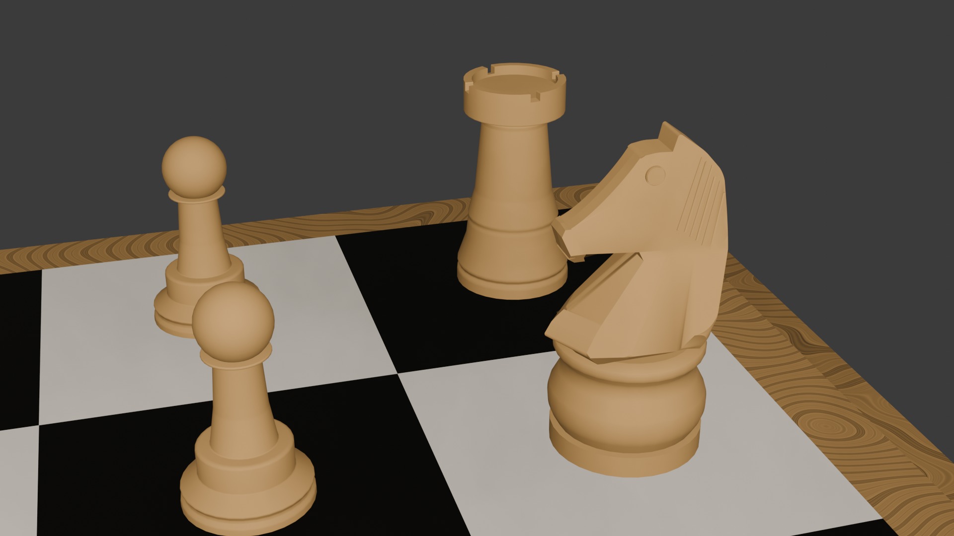 Full Chess Board 3D model_1