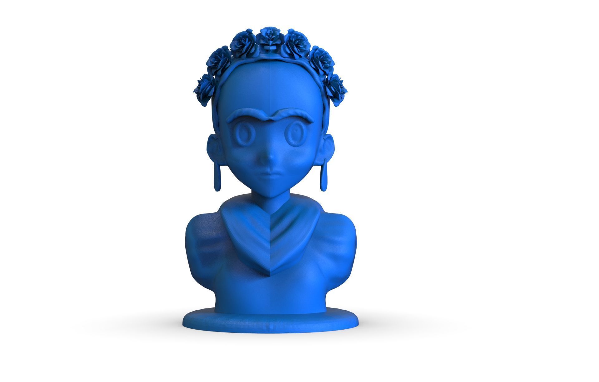 Frida Kahlo Bust 3D print model_1