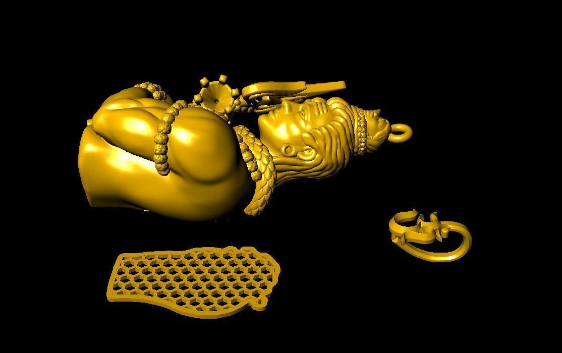 Shiv pendant  3D print model_1