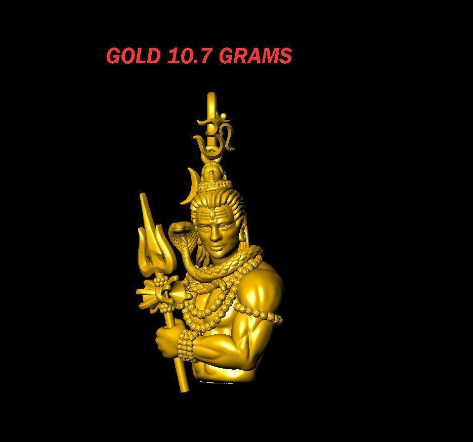 Shiv pendant  3D print model_11