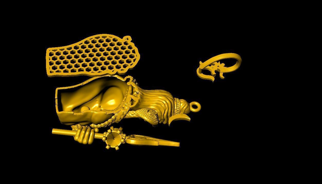 Shiv pendant  3D print model_2