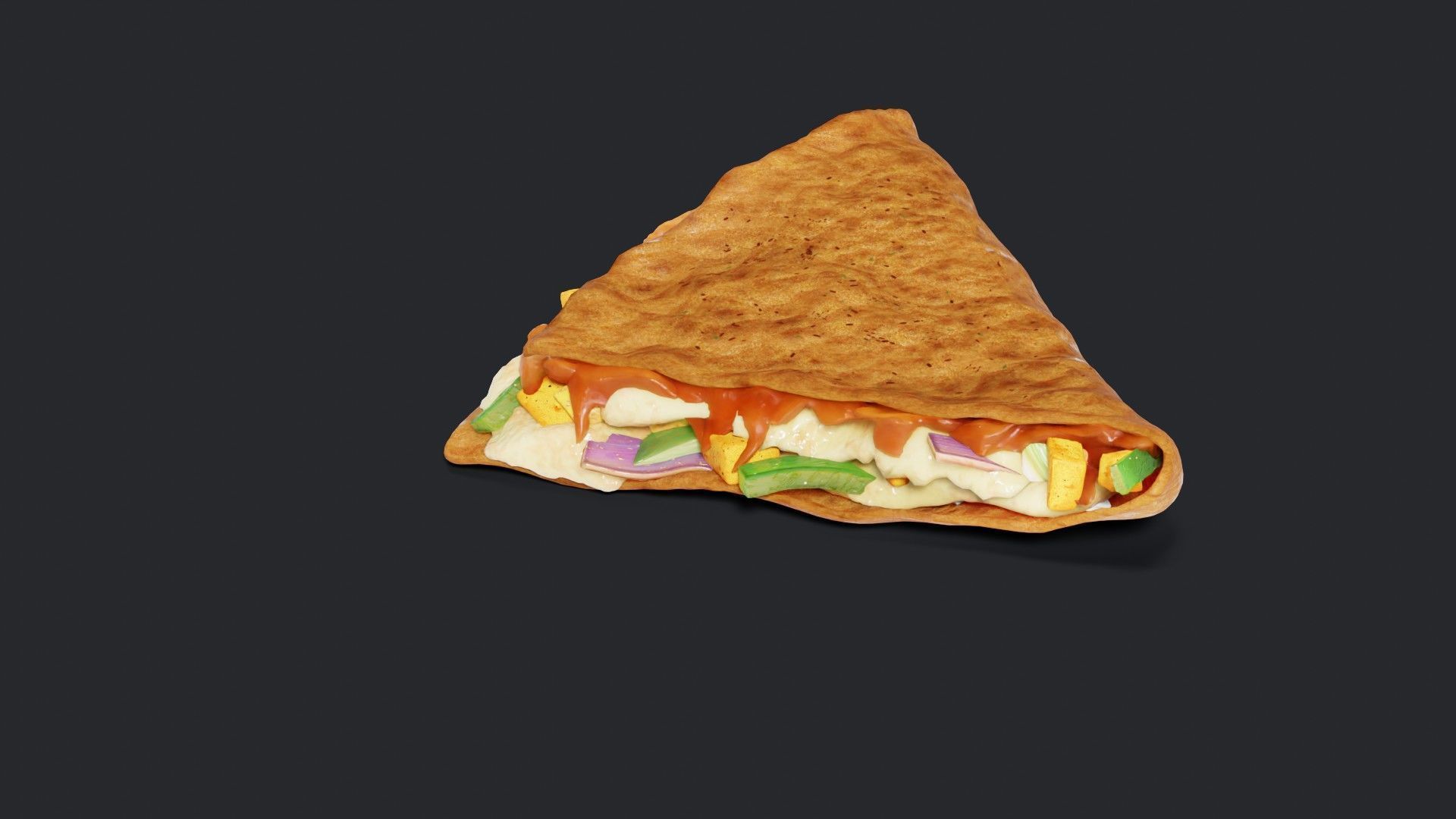 PIZZA HUT MELTS TACO 3D MODEL 3D model_3