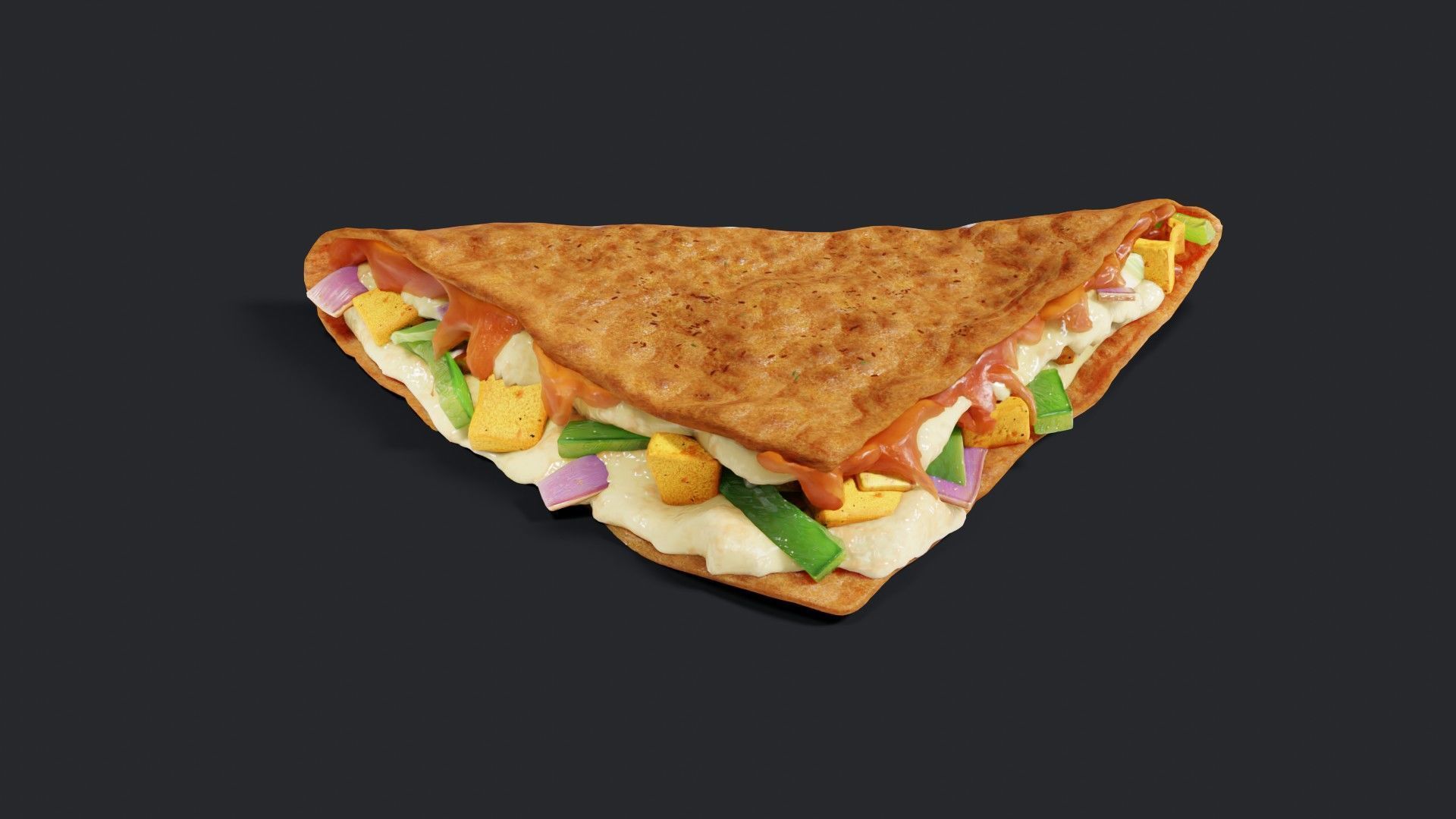 PIZZA HUT MELTS TACO 3D MODEL 3D model_1