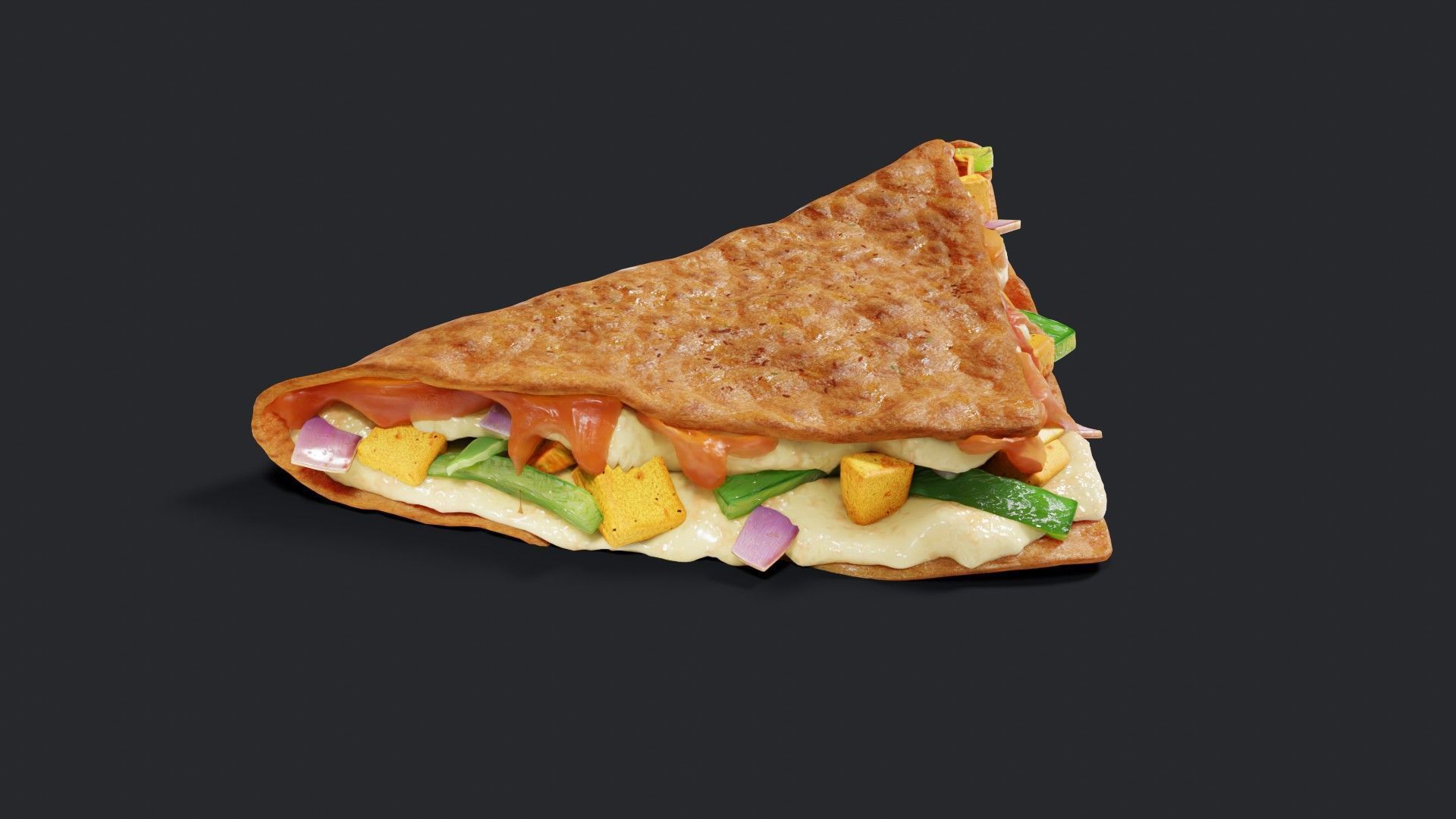 PIZZA HUT MELTS TACO 3D MODEL 3D model_9