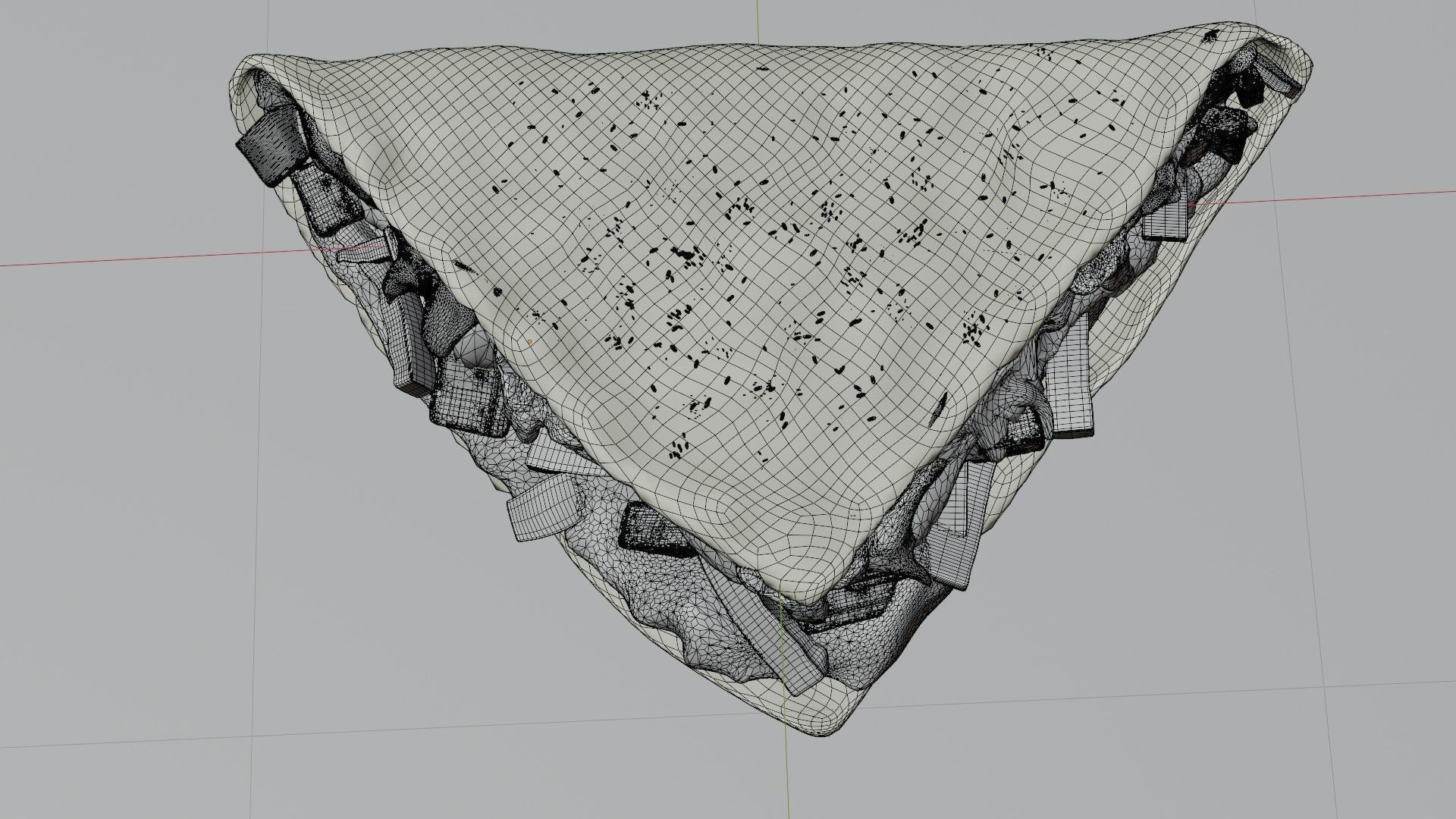 PIZZA HUT MELTS TACO 3D MODEL 3D model_12