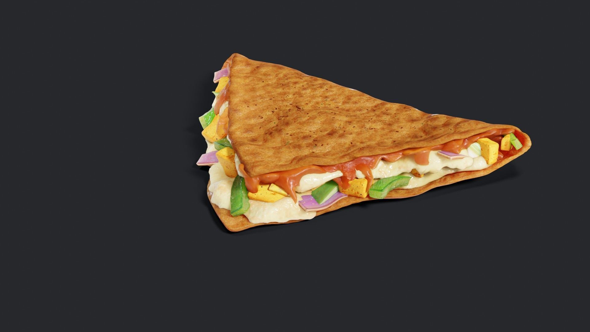 PIZZA HUT MELTS TACO 3D MODEL 3D model_2