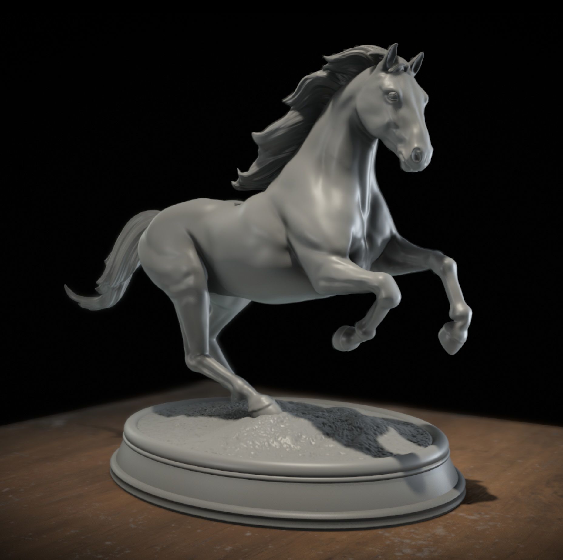 running horse 3D print model_1