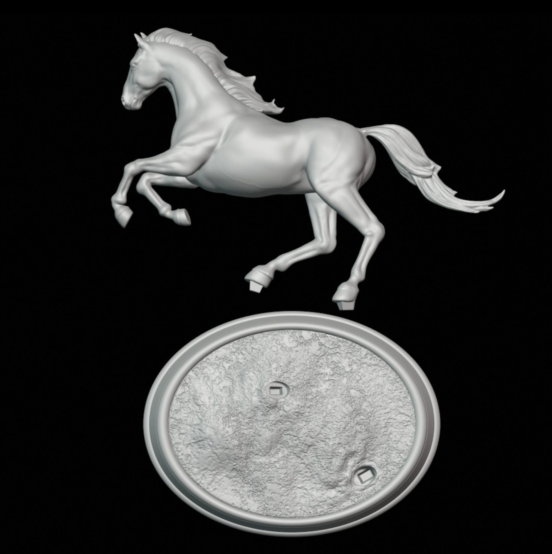 running horse 3D print model_4
