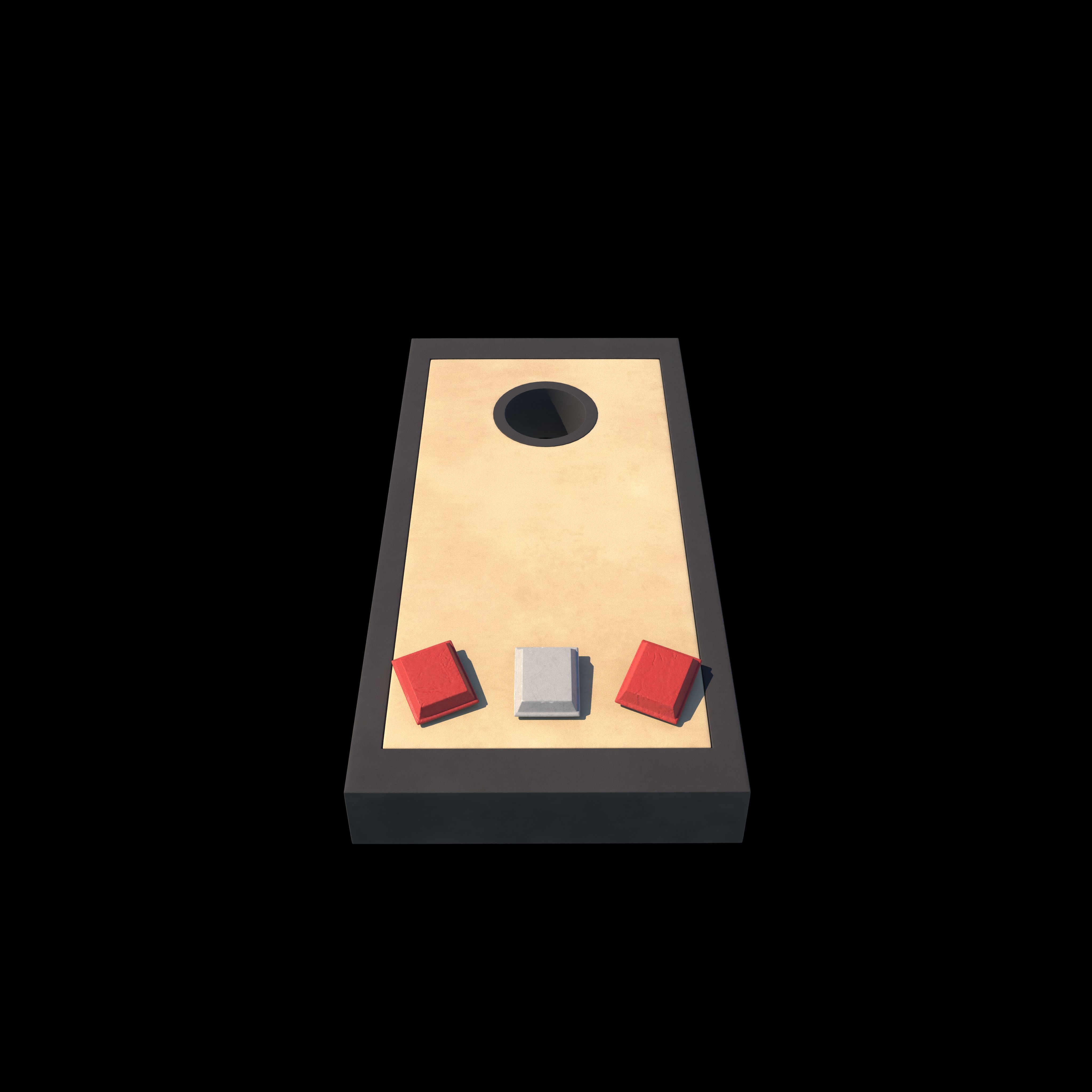 Cornhole Game 3D model_8