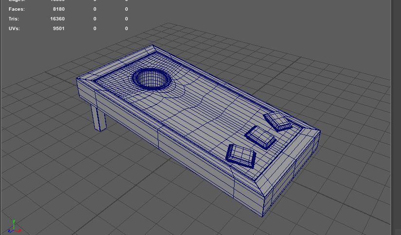 Cornhole Game 3D model_10