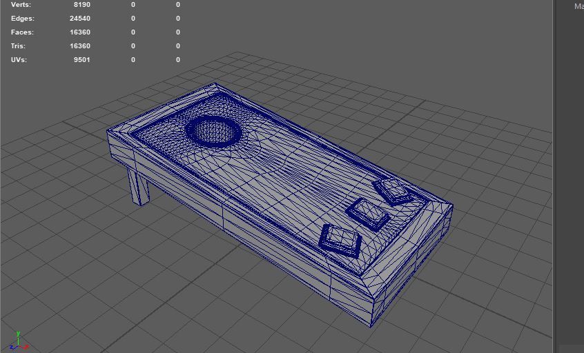 Cornhole Game 3D model_11