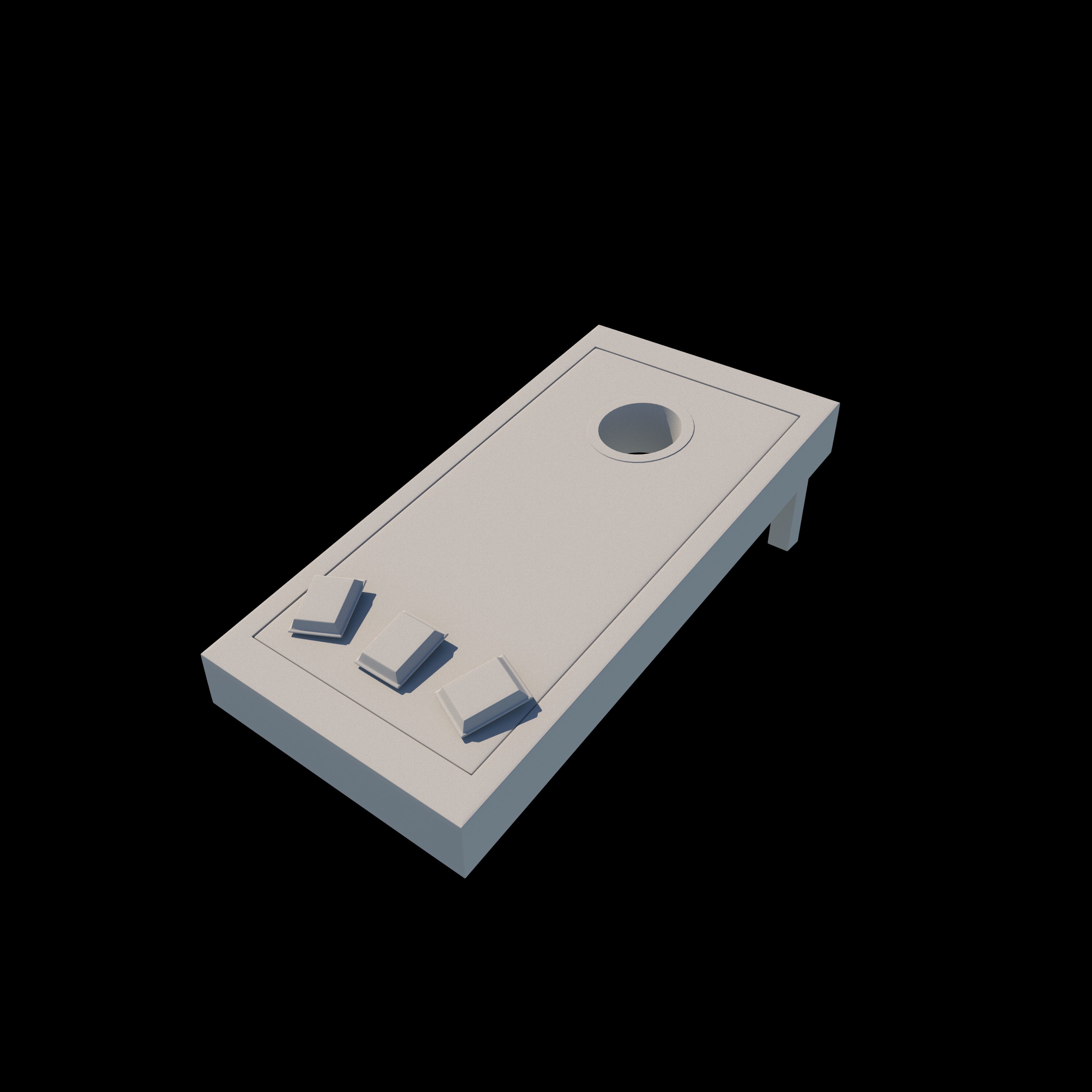 Cornhole Game 3D model_6