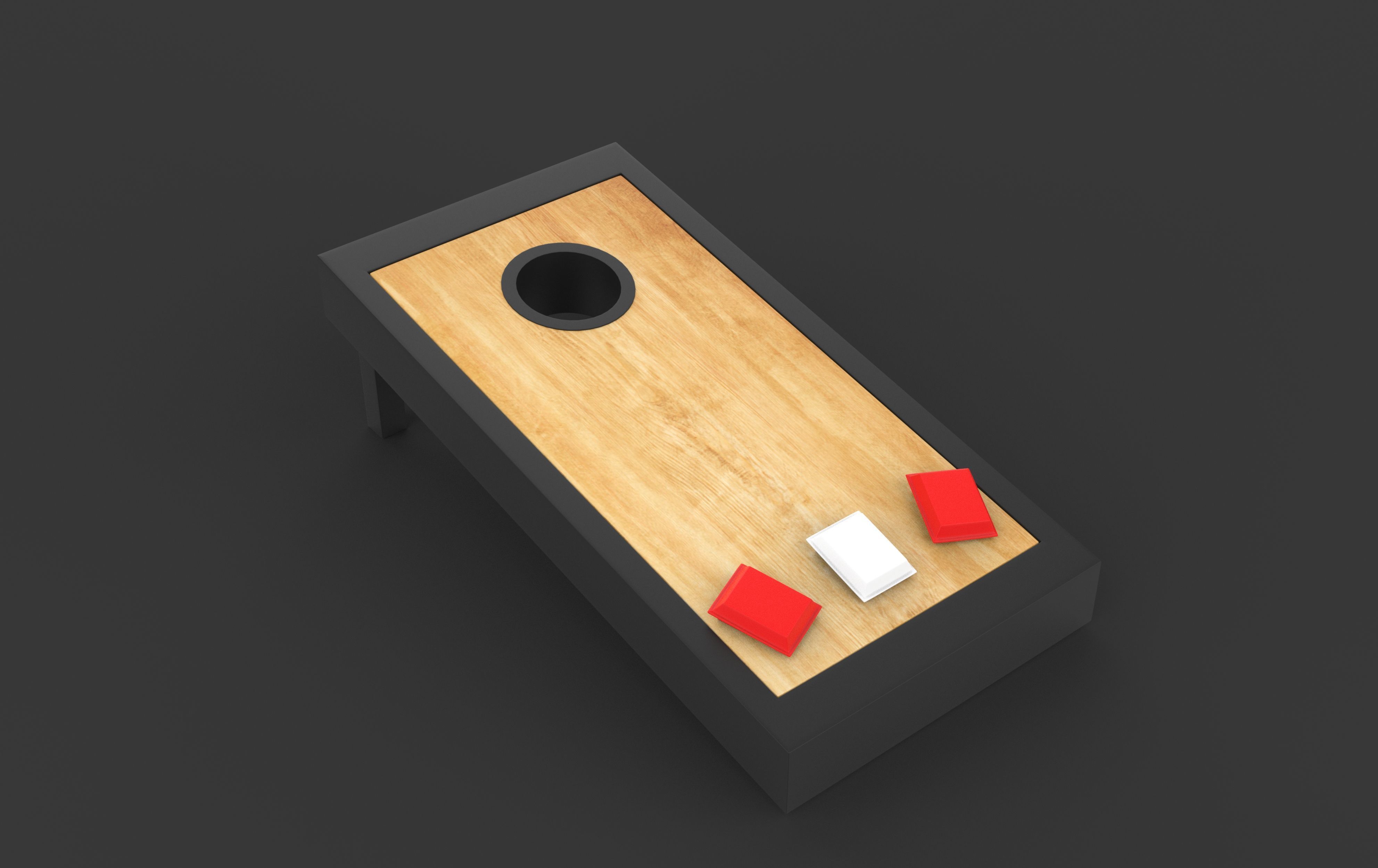 Cornhole Game 3D model_5