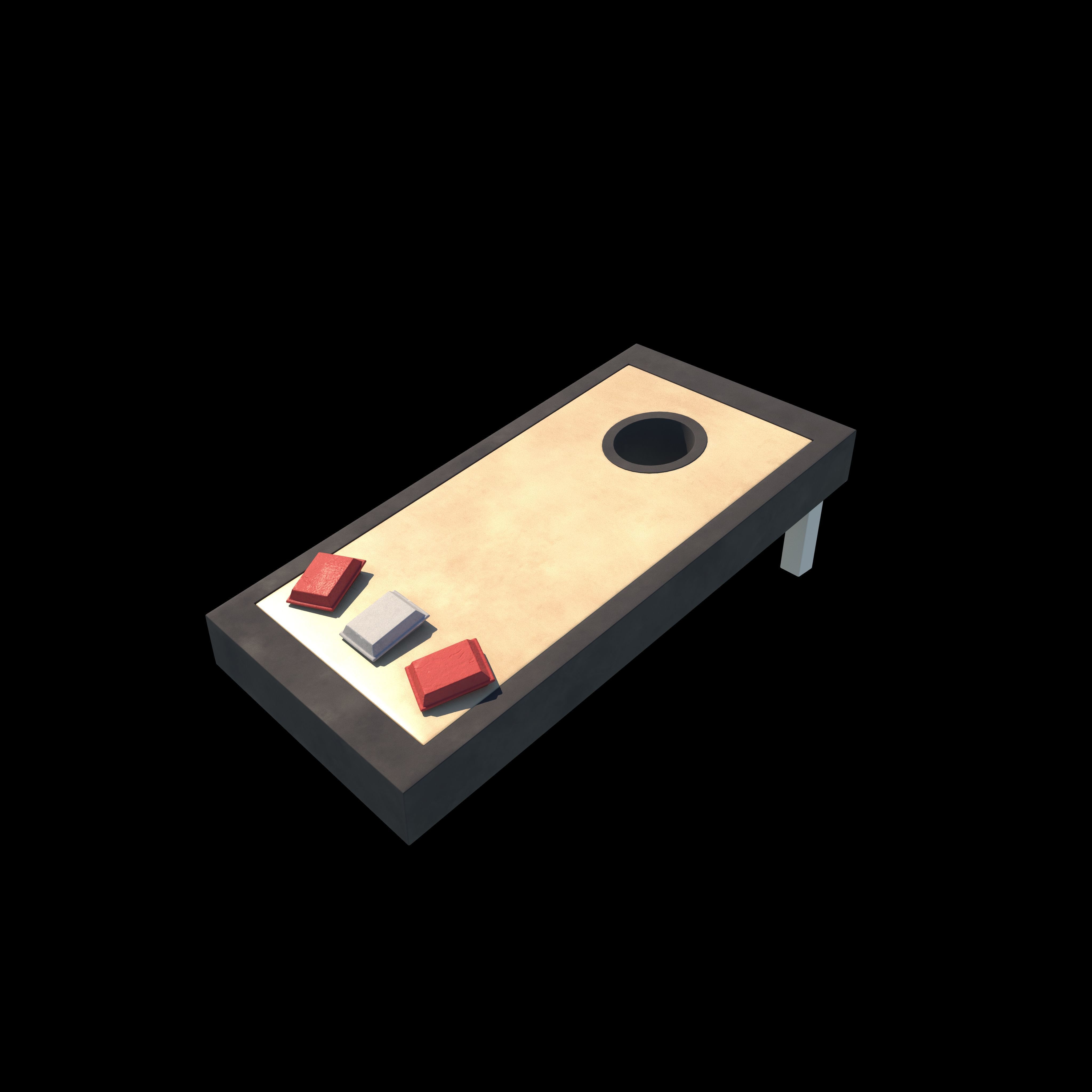 Cornhole Game 3D model_7