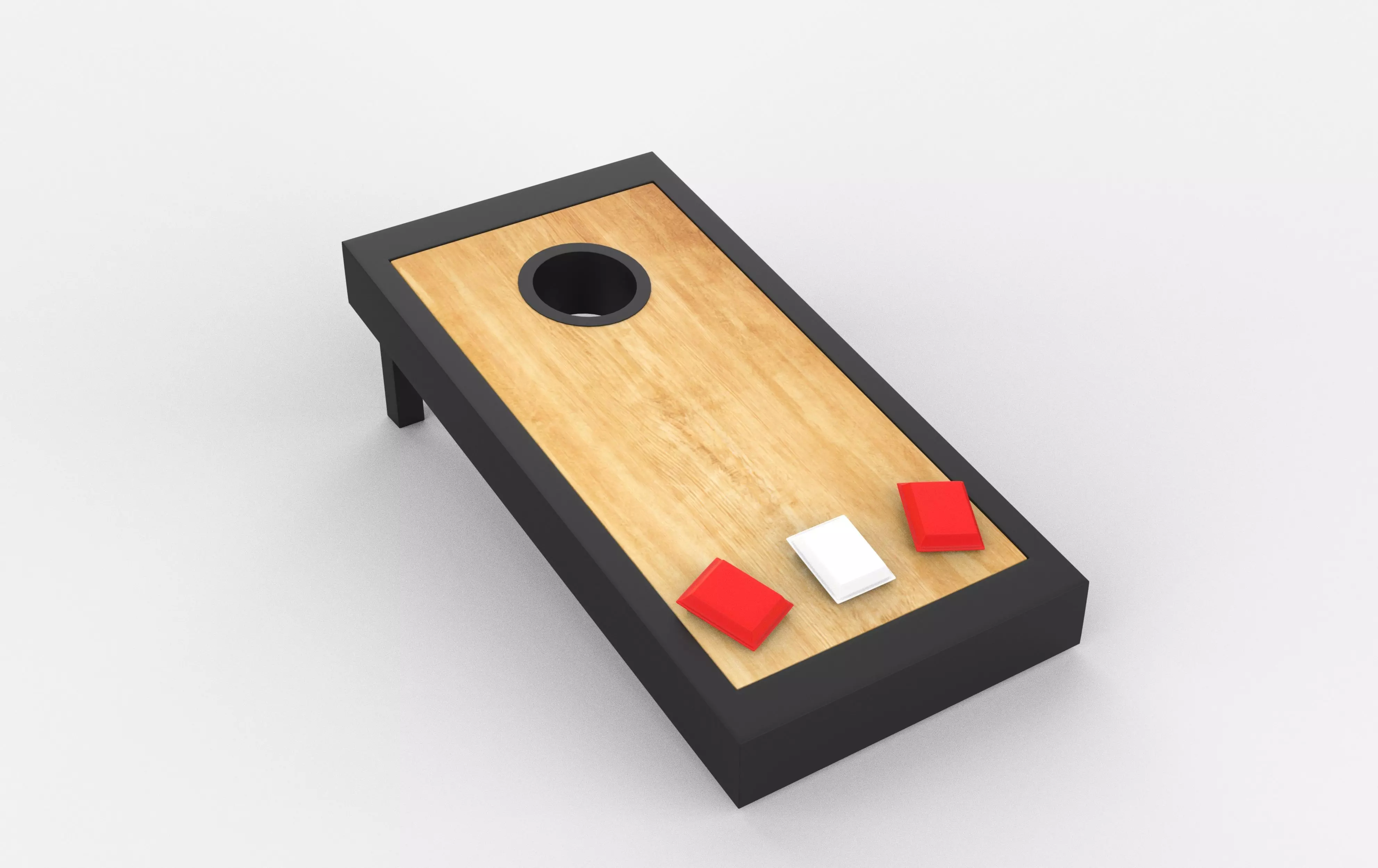 Cornhole Game 3D model_0