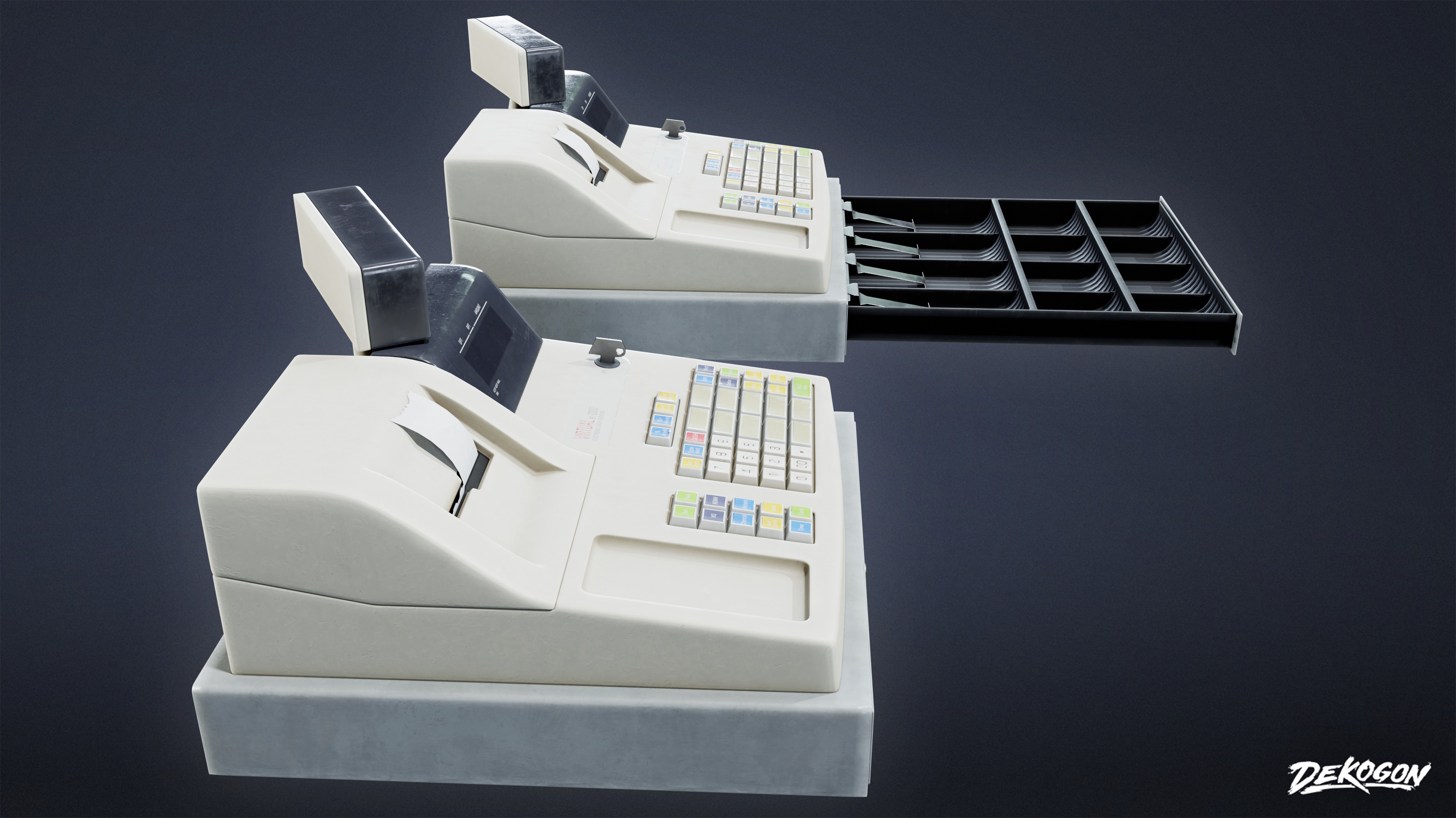 GROCERY - Register Set 01 - LOW POLY AND NANITE Low-poly 3D model_1