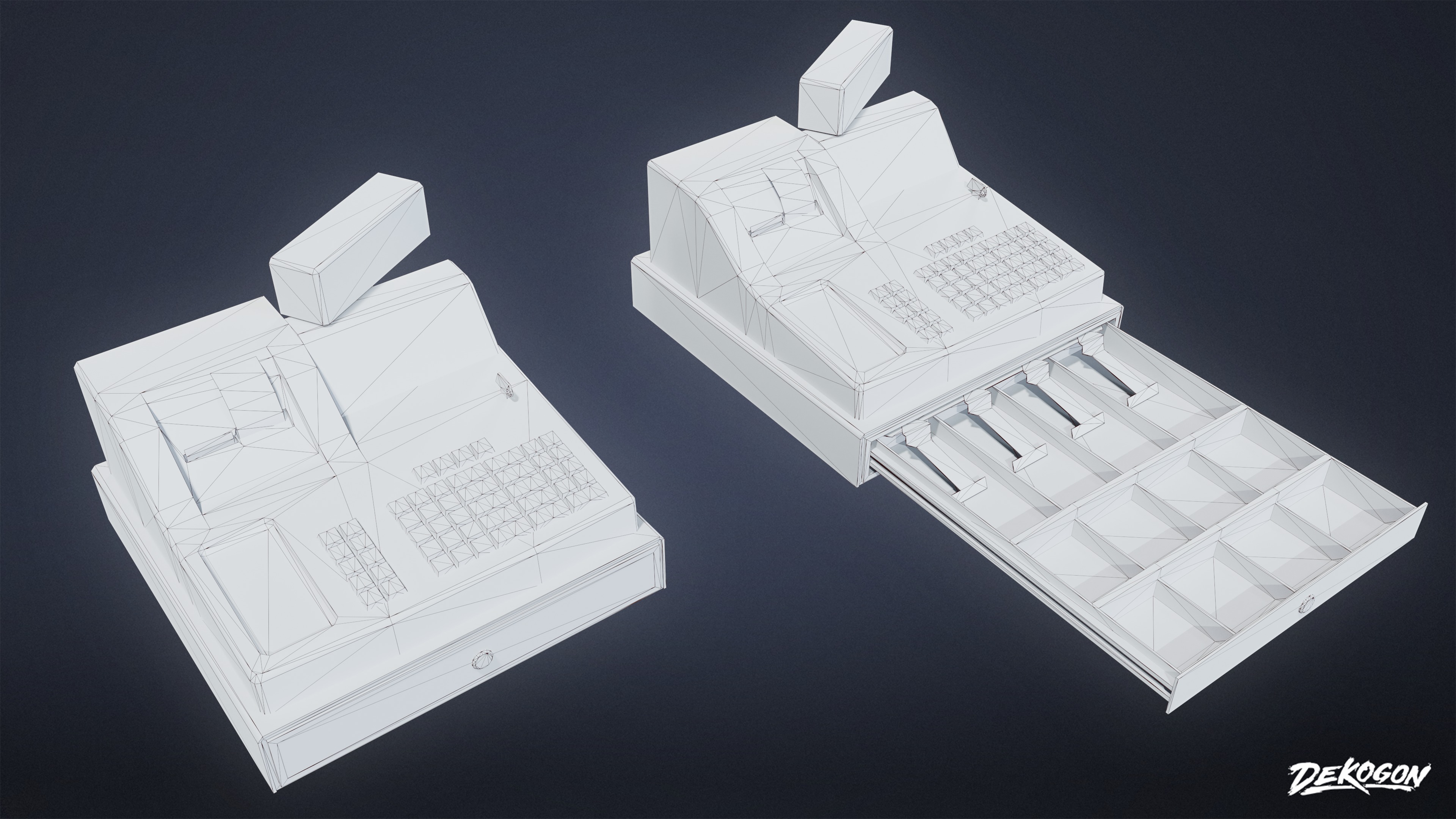GROCERY - Register Set 01 - LOW POLY AND NANITE Low-poly 3D model_17