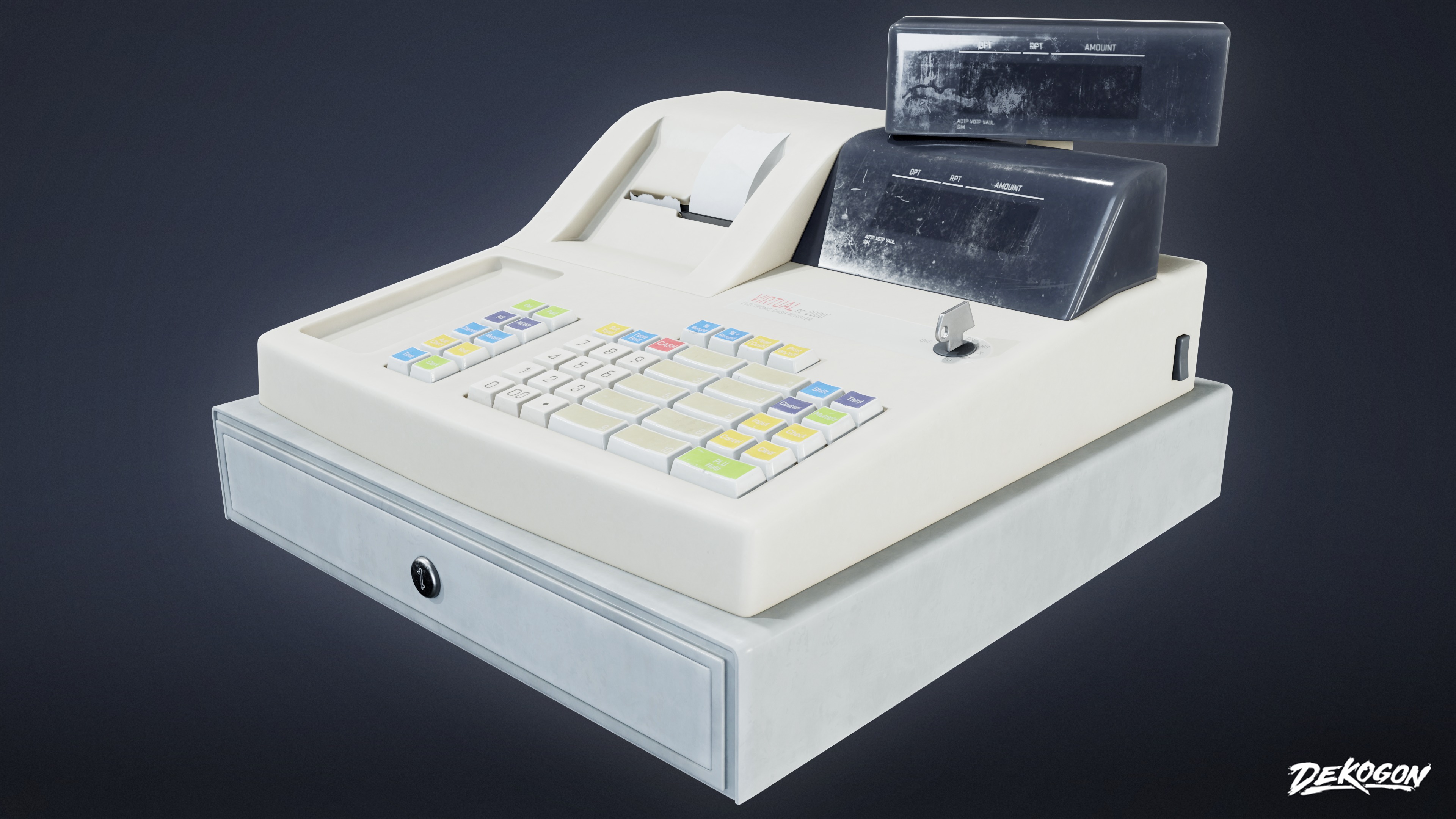 GROCERY - Register Set 01 - LOW POLY AND NANITE Low-poly 3D model_6