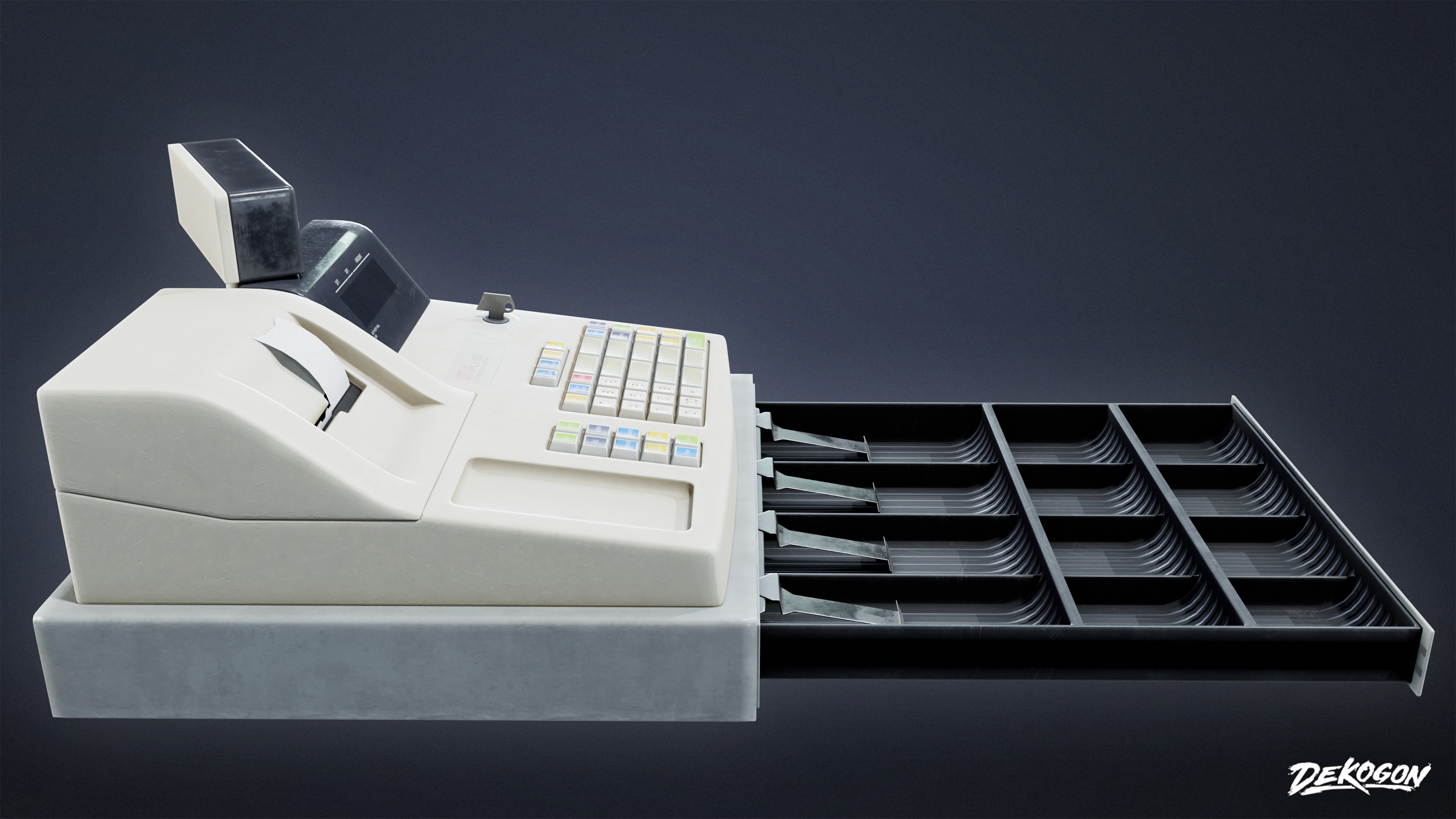 GROCERY - Register Set 01 - LOW POLY AND NANITE Low-poly 3D model_4