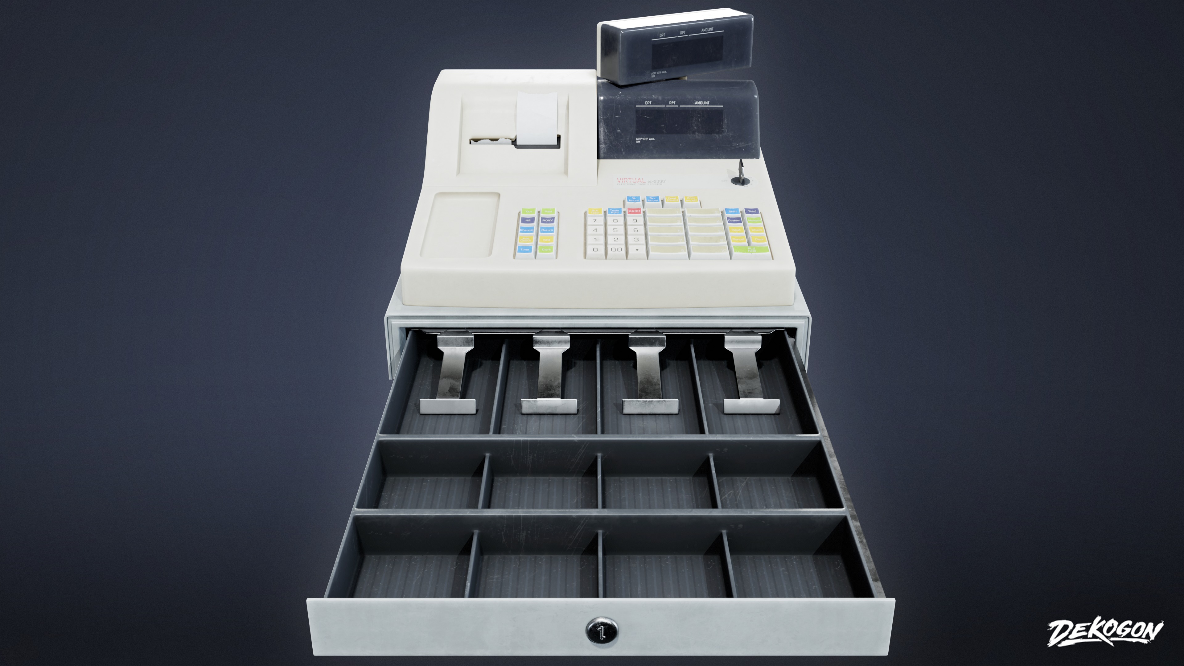 GROCERY - Register Set 01 - LOW POLY AND NANITE Low-poly 3D model_5