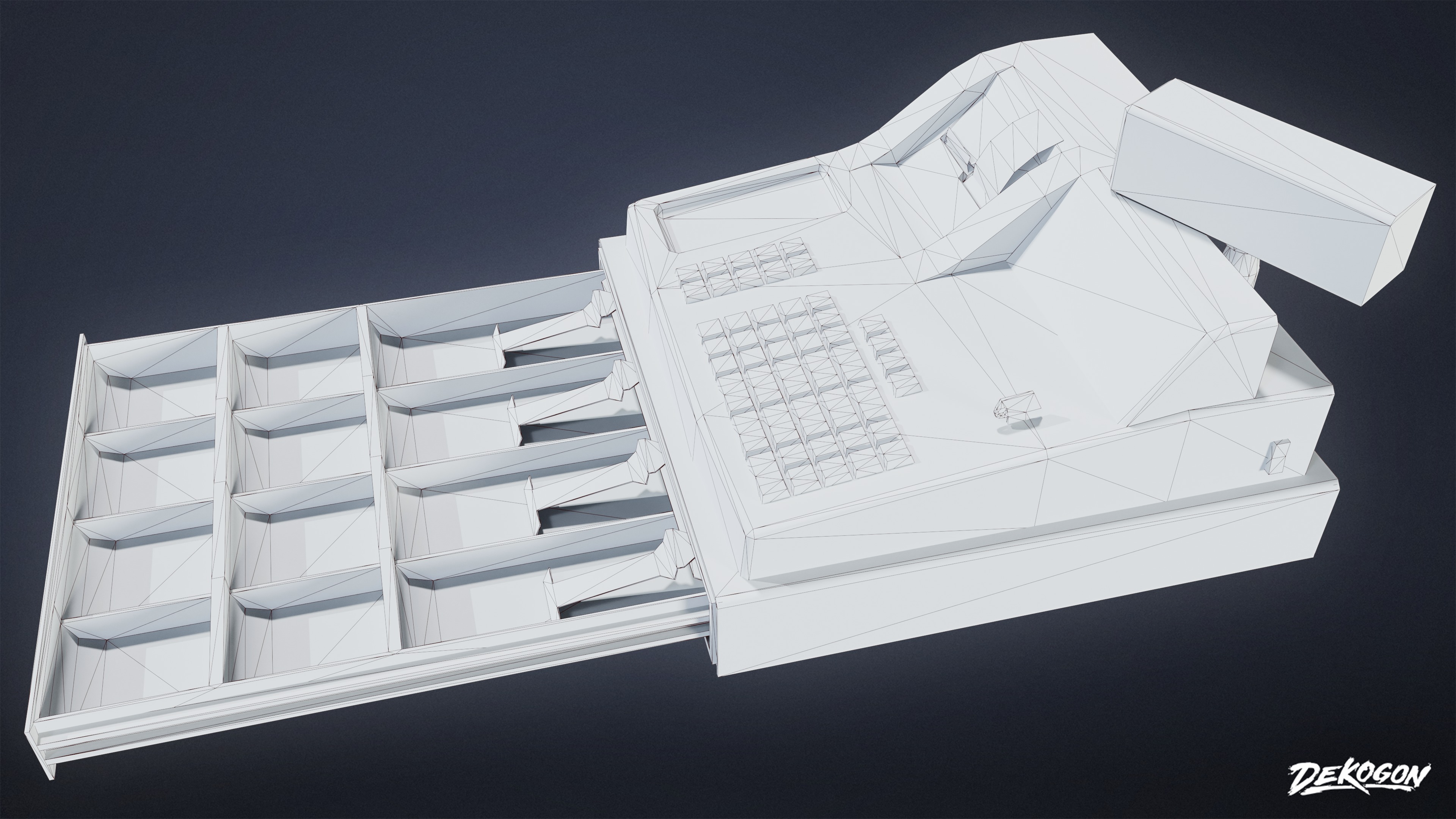 GROCERY - Register Set 01 - LOW POLY AND NANITE Low-poly 3D model_18