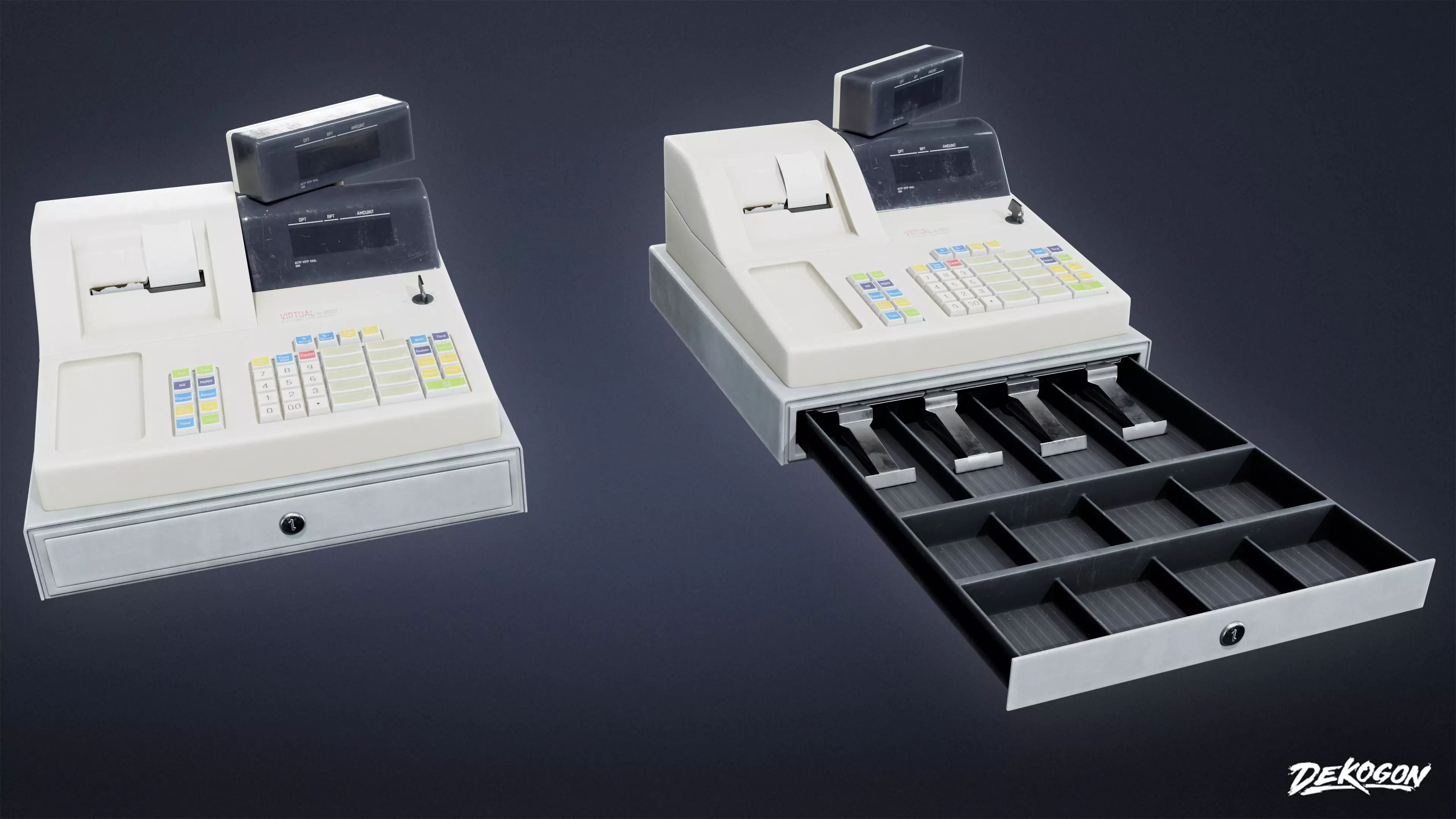 GROCERY - Register Set 01 - LOW POLY AND NANITE Low-poly 3D model_0