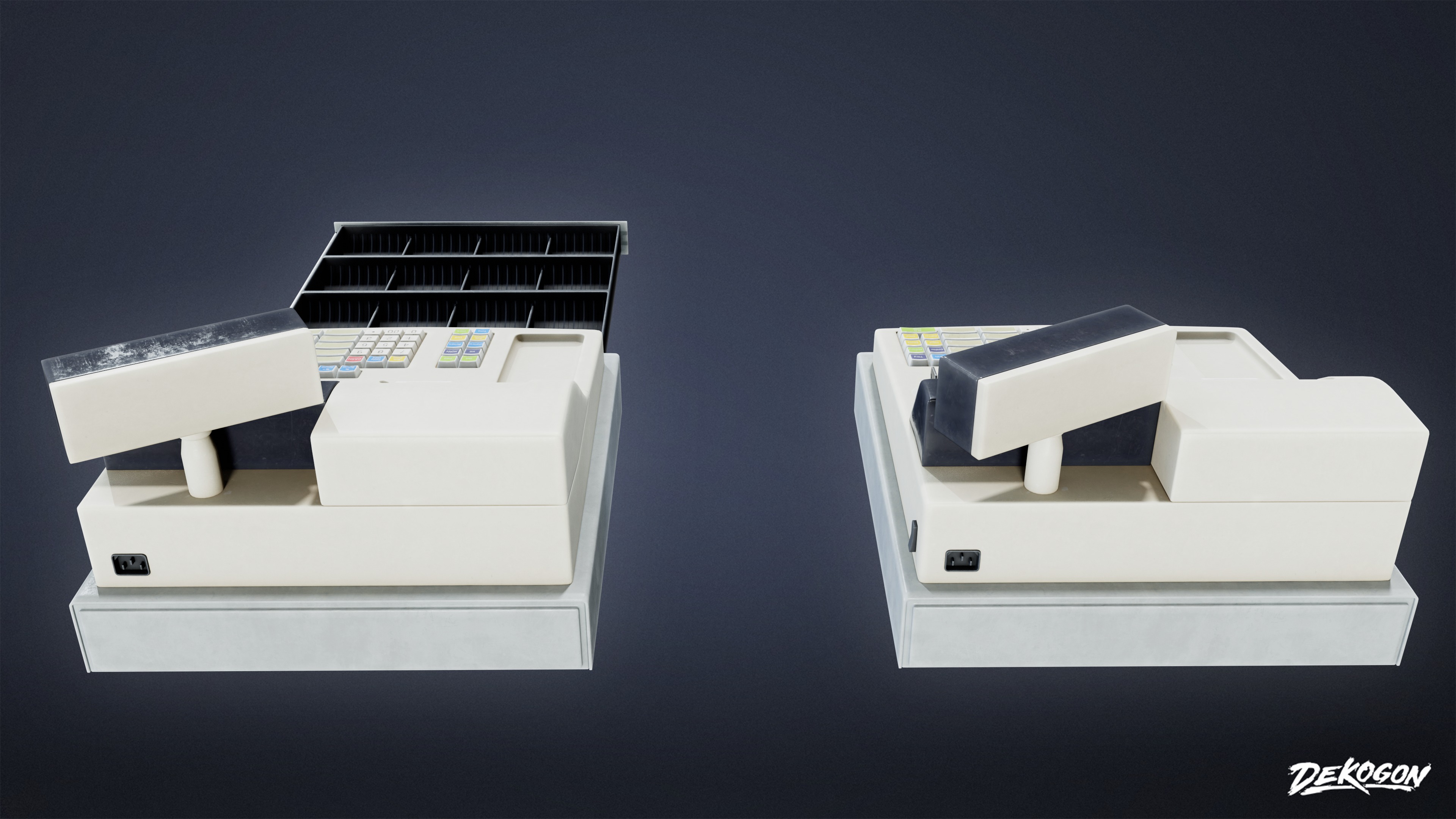 GROCERY - Register Set 01 - LOW POLY AND NANITE Low-poly 3D model_3