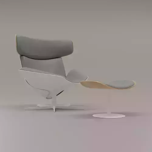 B AND B Italia Almora - Armchair Low-poly 3D model