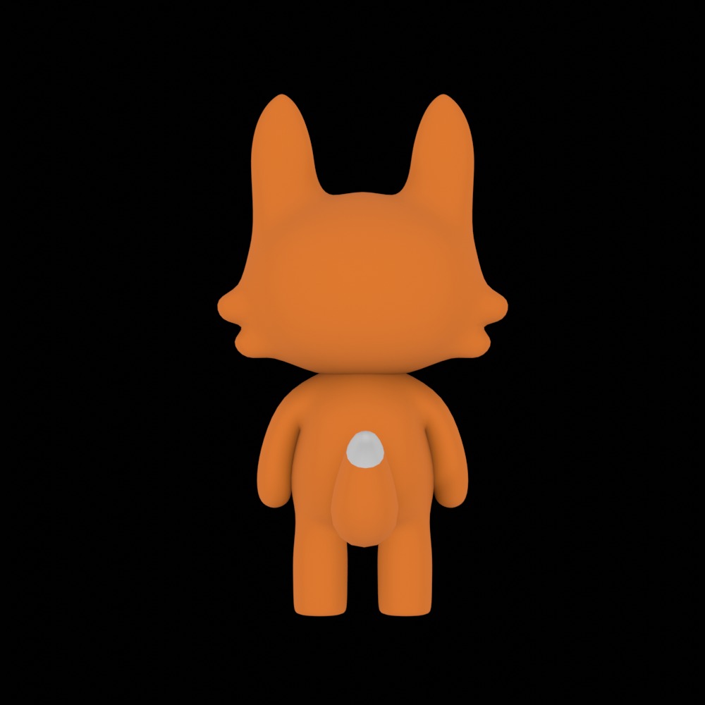 Fox Character Free 3D model_3