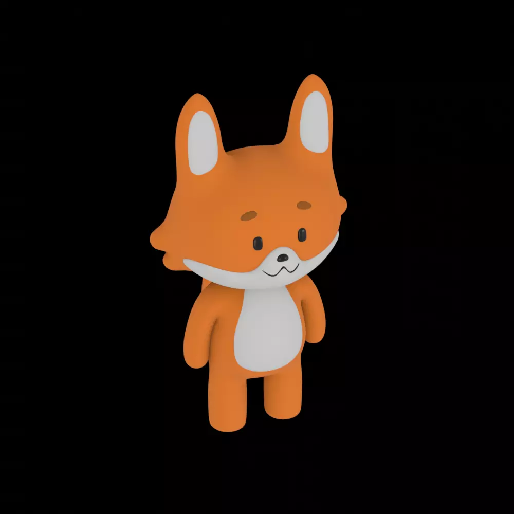 Fox Character Free 3D model_0