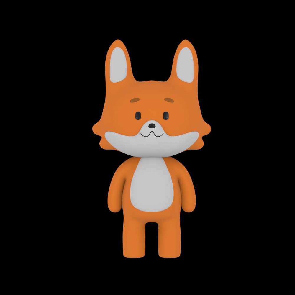 Fox Character Free 3D model_1