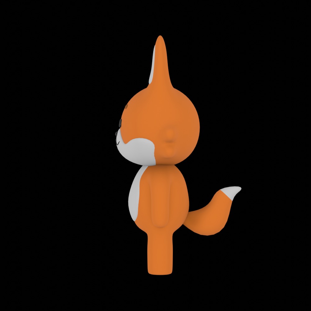 Fox Character Free 3D model_2