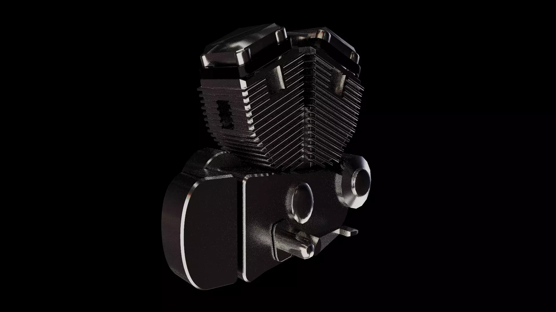 Motorcycle engine 3D model_0