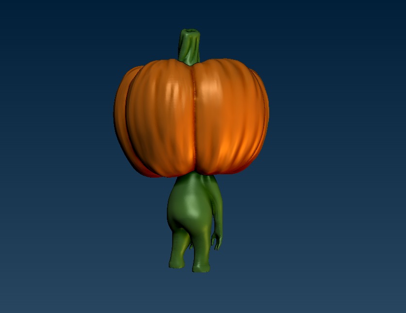 Halloween pumpkin ghost 3D print model_4