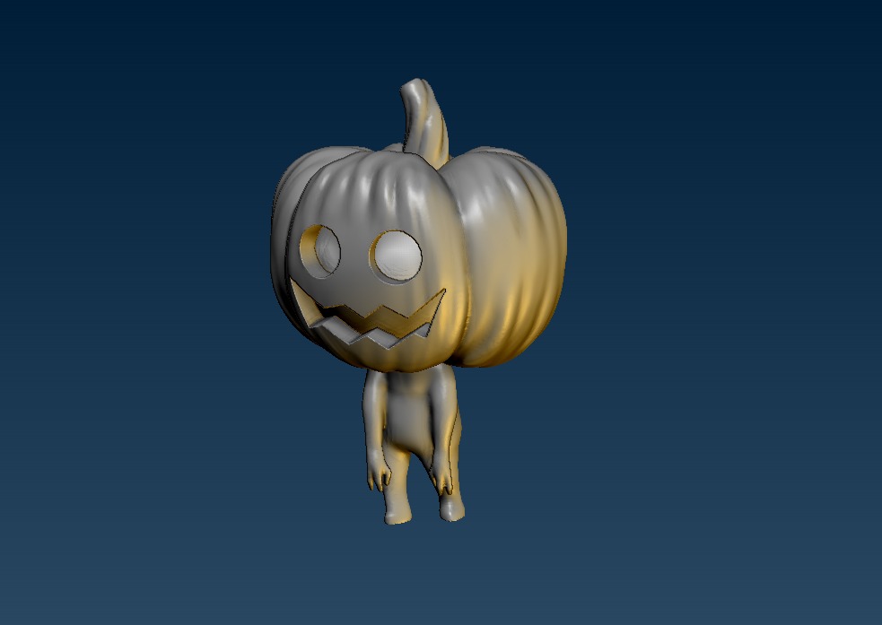 Halloween pumpkin ghost 3D print model_6