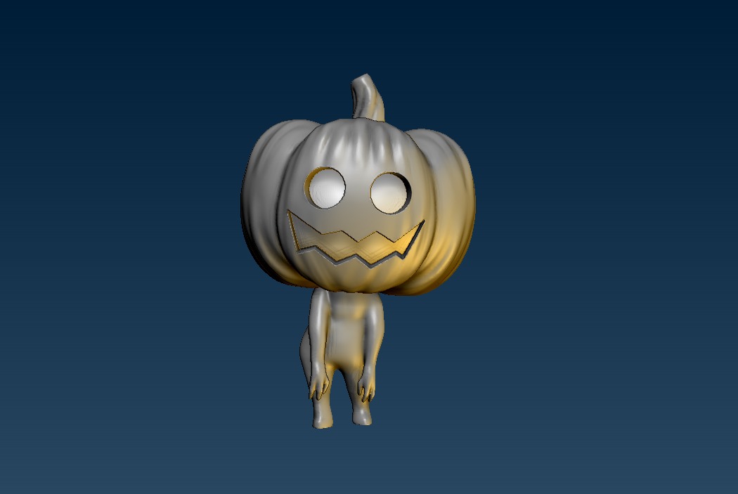Halloween pumpkin ghost 3D print model_7