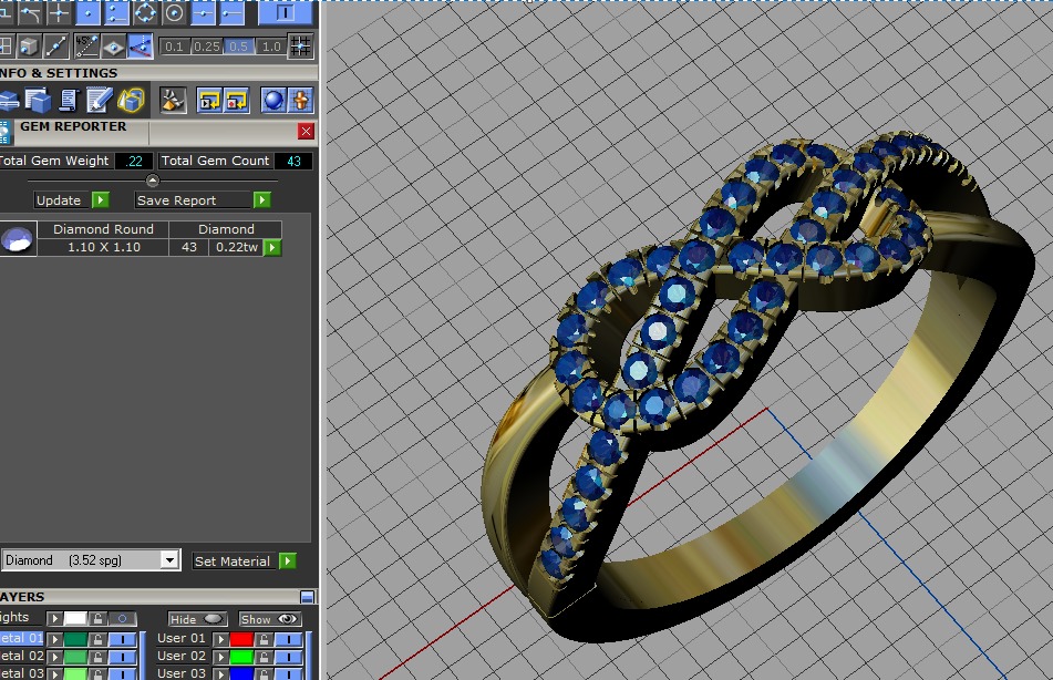 intertwined infinity ring 3D print model_8