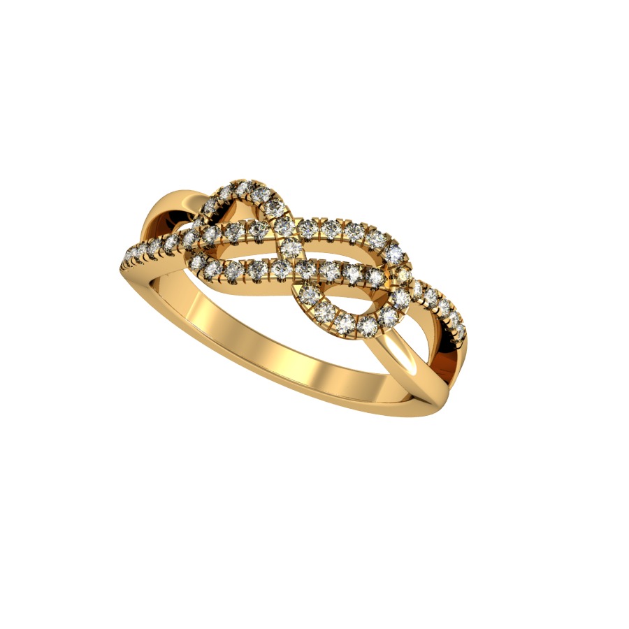 intertwined infinity ring 3D print model_1
