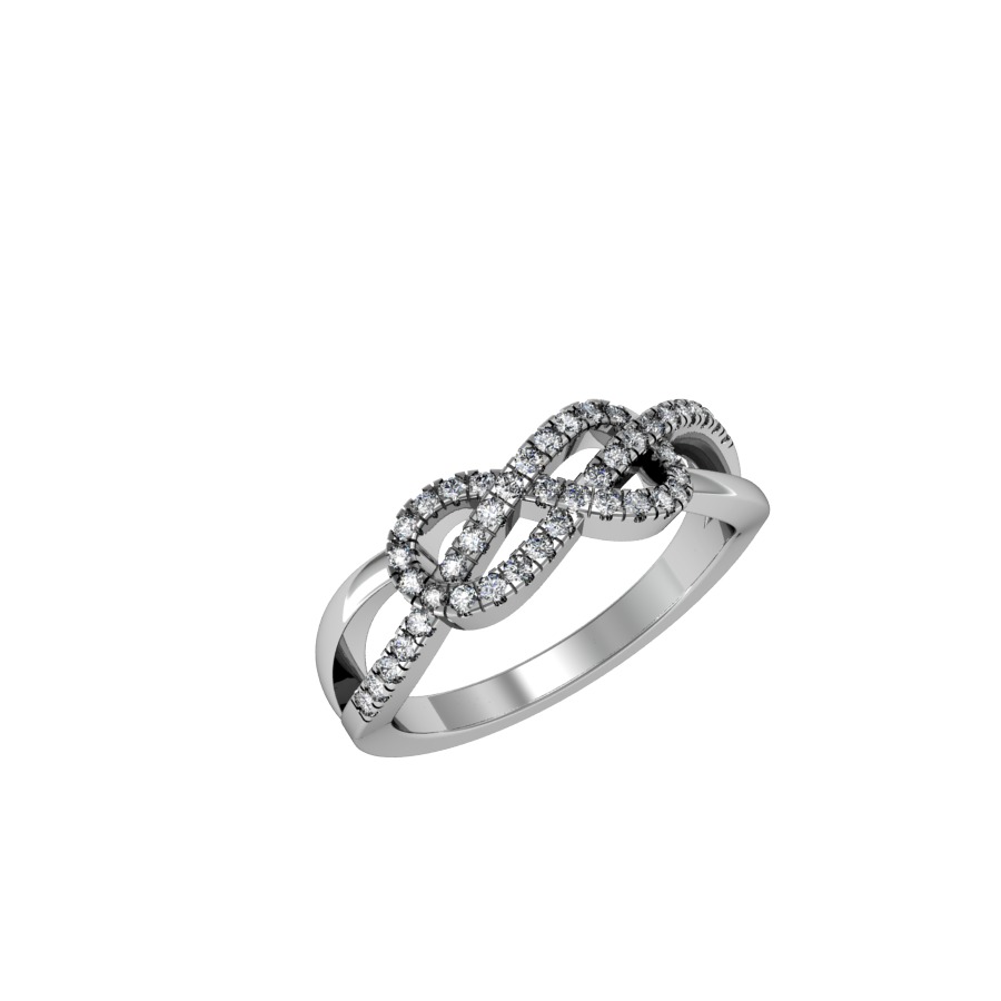 intertwined infinity ring 3D print model_2