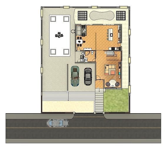 3 Bedroom Modern villa 3D model 7