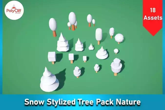 Snow Stylized Tree Pack Nature