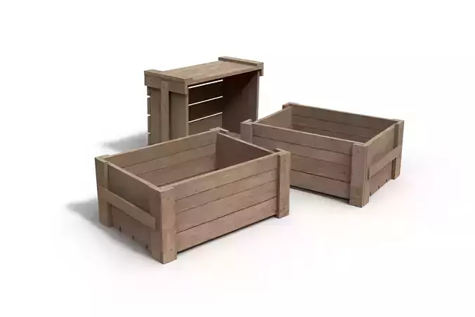 Wooden Crate 3D